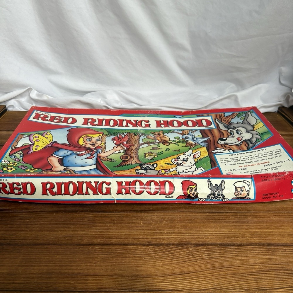 Vintage Little Red Riding Hood Board Game Complete Smethport Pop Up Boxed Toy - Picture 14 of 16